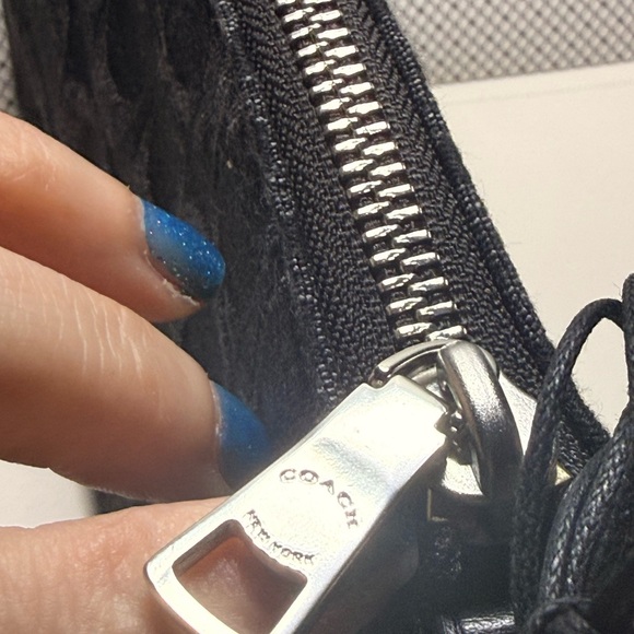 Coach Black Signature Jacquard Mini Shoulder Bag with Tan Hangtag NWT - Picture 10 of 15